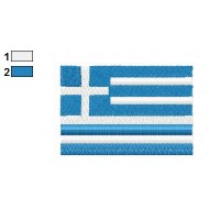 Greece Flag Embroidery Design
